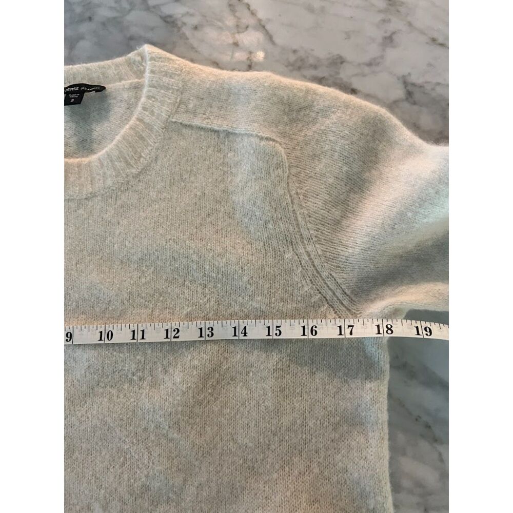 $495 James Perse 100% Cashmere Knit Ivory Crew Neck Sweater Medium JP 2 Pullover - Picture 6 of 9